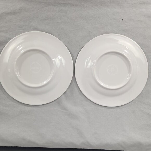 LAURIE GATES Melamine Floral Plates Embossed Orange Green Yellow Teal Set Of 6 - Picture 3 of 7